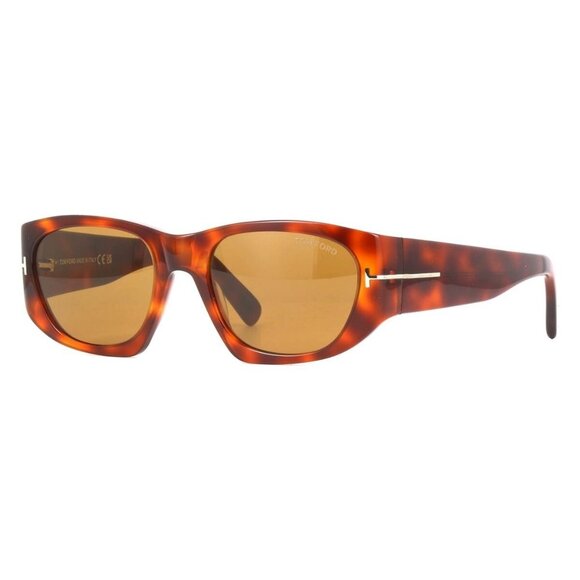 A0555Z New TOM FORD Cyrille-02 Havana Square FT0987/S 53E Sunglasses Women - Picture 1 of 4